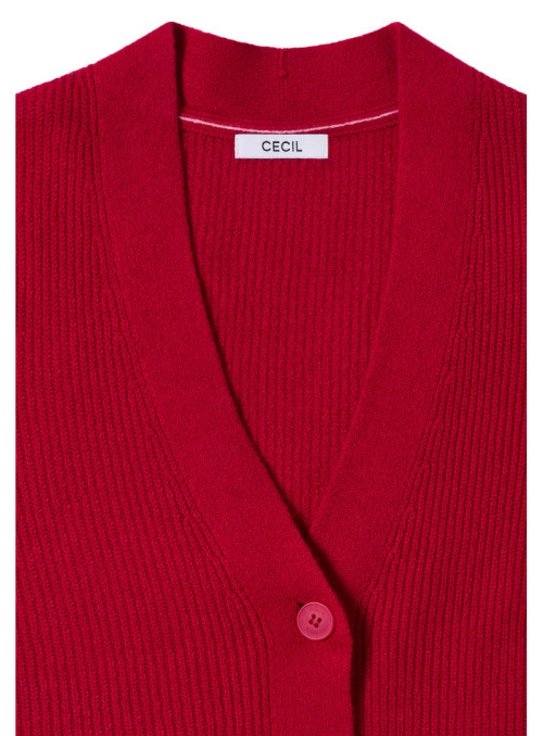 NOS_Cosy rib-mix Cardigan