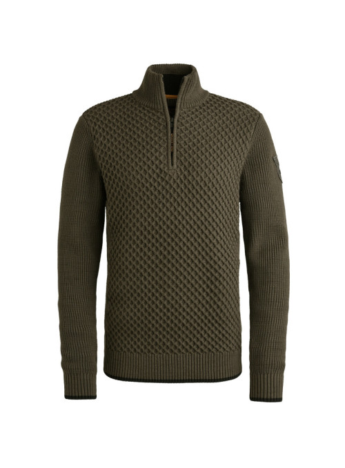 Half zip collar cotton mix...